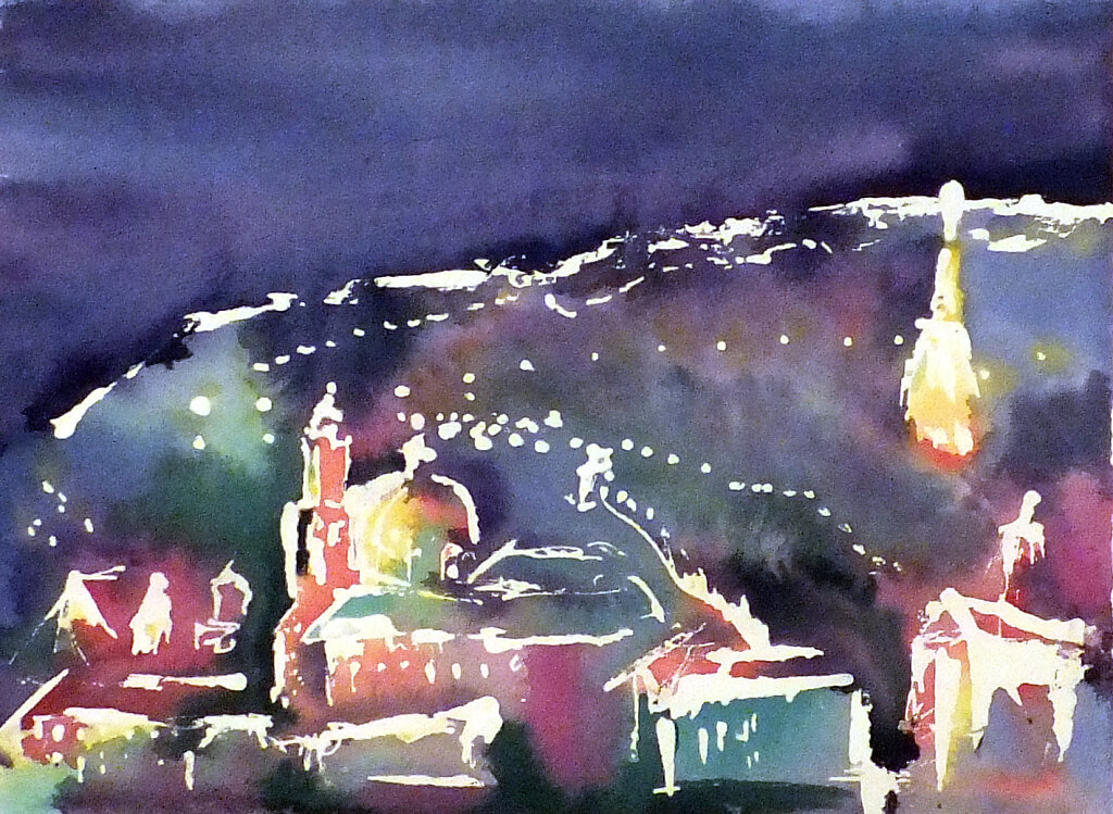 Prague at night