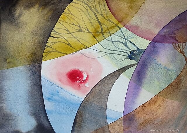 Abstract watercolour: Pain